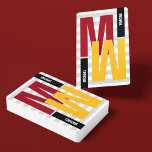 Monogram Custom Color Big Initial Modern Spielkarten<br><div class="desc">Ein einfaches und modernes mit Monogramm Design (Name und Initial) mit großen und fetten Farbbriefen</div>