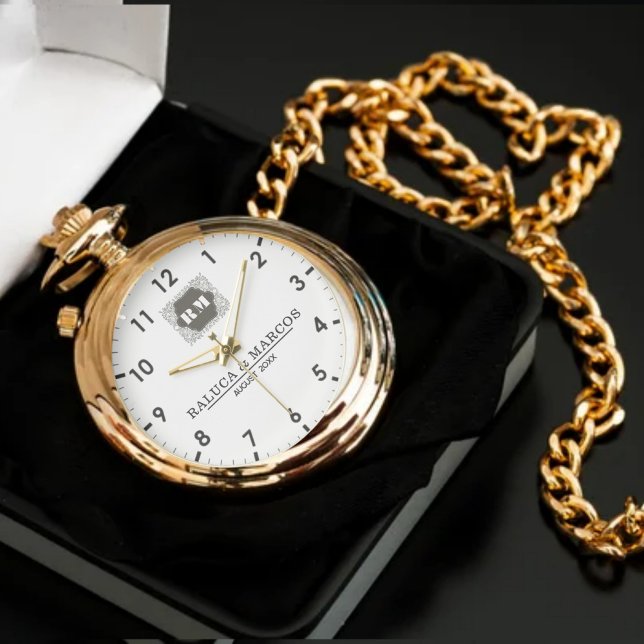  Monogram  Custom Couple Names – Elegant gift Armbanduhr (Von Creator hochgeladen)