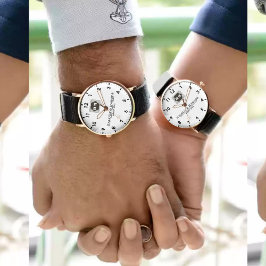  Monogram  Custom Couple Names – Elegant gift Armbanduhr