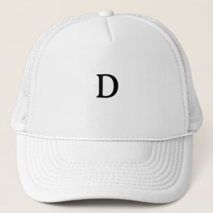 Monogram Custom D Logo Averia Serif Schriftart Cap Truckerkappe