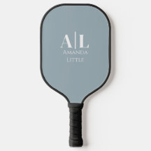 Monogram Custom Initials Pickleball Paddle - Blau