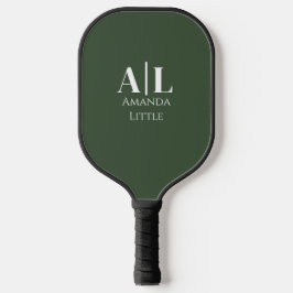 Monogram Custom Initials Pickleball Paddle - Green