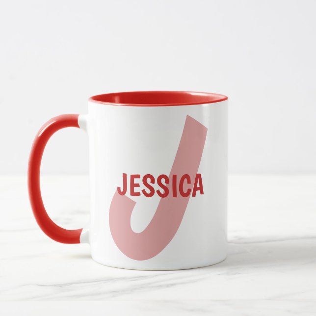 Monogram Custom Letter and Name Tasse (Links)