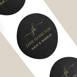 Monogram Custom Logo Business Runder Aufkleber