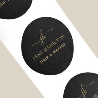 Monogram Custom Logo Business Runder Aufkleber