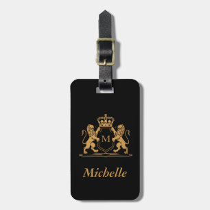 Monogram Custom Luxury Black Gold mit elegantem Sc Gepäckanhänger