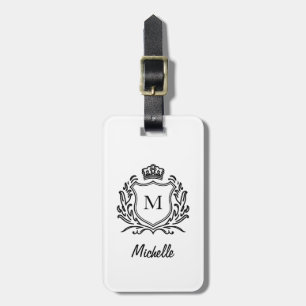 Monogram Custom Luxury Schwarz-weiß Gepäckanhänger