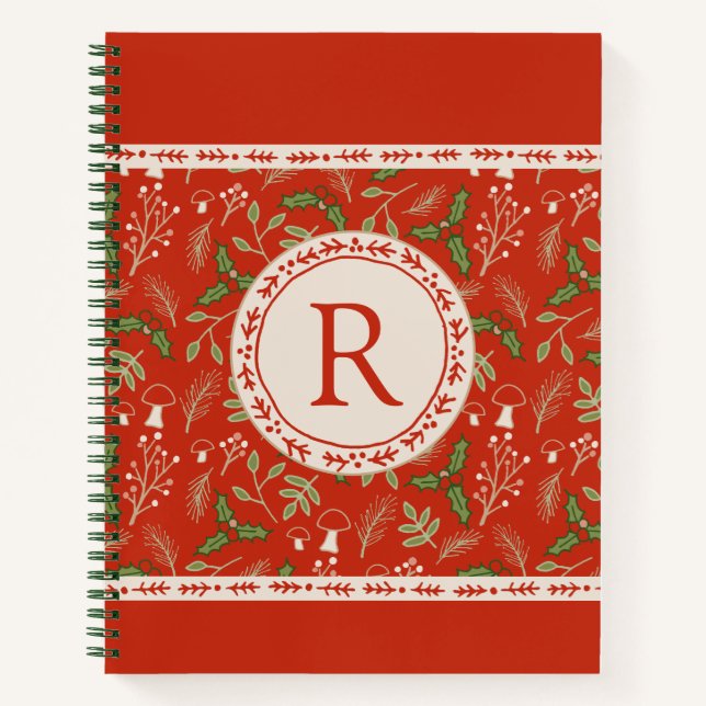 Monogram Custom Spiral Notebook Notizbuch (Vorderseite)