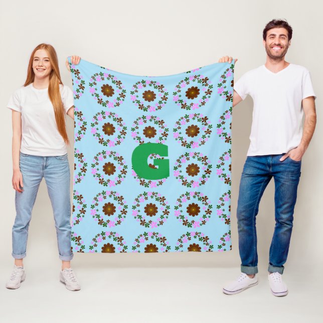 Monogram Customize Wedding Wohngestaltung Fleecedecke (Beispiel)