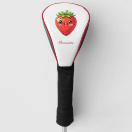 Monogram cute strawberry kawaii golf headcover