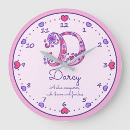 Monogram D Darcy Hercy Name bedeutet Uhr