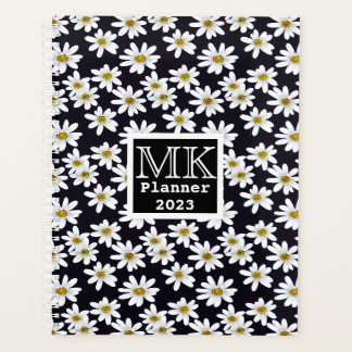 Monogram Daisy Floral Pattern Planer