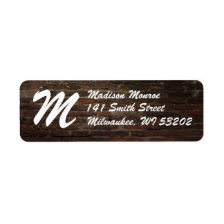 Monogram Dark Brick Wall Return Label