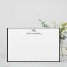 Monogram Decorative Typografie Black Border