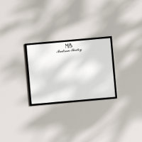 Monogram Decorative Typografie | Schwarz/Weiß