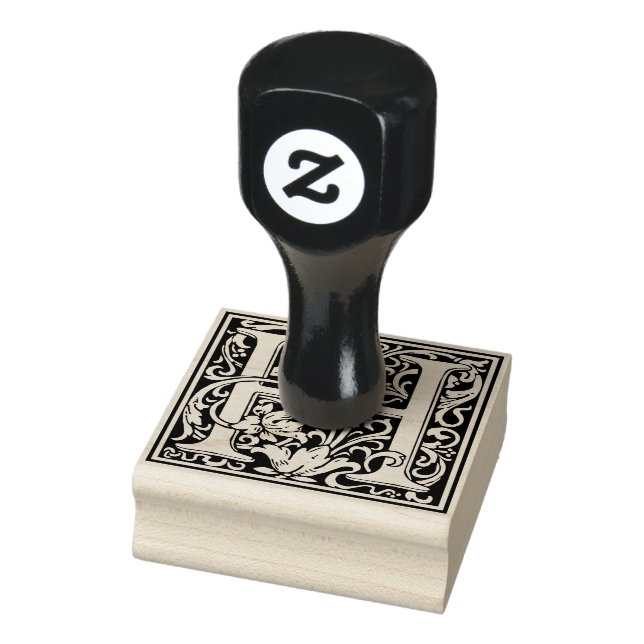 Monogram-Dekorationsbrief H Gummistempel (Stempel)