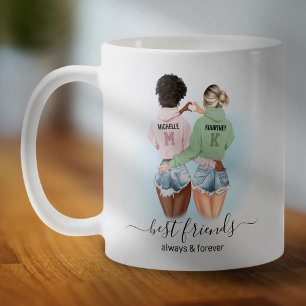 Monogram der niedlich Best Friends BESTE FREUNDIN Kaffeetasse