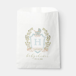 Monogram des Baby Carriage Wappen Blue Baby Dusc Geschenktütchen