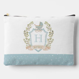 Monogram des Baby Carriage Wappen | Blue Baby Zubehörtasche