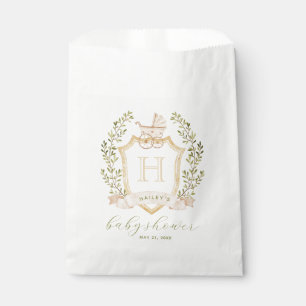 Monogram des Baby Carriage Wappen   Neutrale Babyd Geschenktütchen
