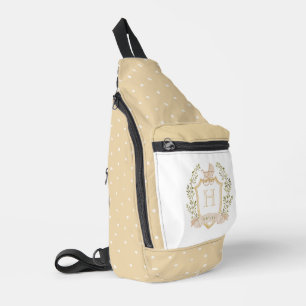 Monogram des Baby Carriage Wappen   Neutrales Baby Crossbody Bag