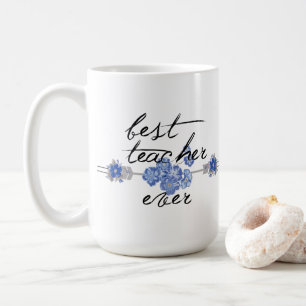 Monogram des besten Lehrers Kaffeetasse