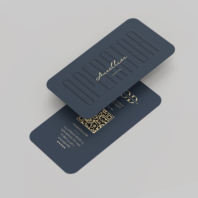 Monogram des modernen Eigentümertreibers, dunkelbl Visitenkarte (Modern Owner Operator Driver Monogram Dark Blue Business Card
)