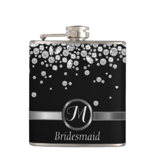 Monogram Diamond - Bridesmaid Flachmann