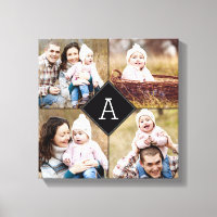 Monogram Diamond Custom Foto Leinwand