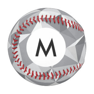 Monogram Diamond Pattern - Abstraktes Polygon Baseball