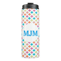 Monogram Diamond Pattern Thermo Tumbler