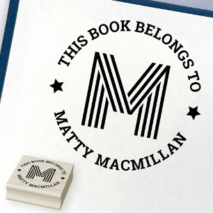 Monogram, dieses Buch gehört zunächst zum Biblioth Gummistempel