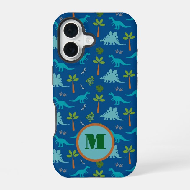 Monogram Dinosaur iPhone/iPad Gehäuse iPhone 16 Hülle (Rückseite)