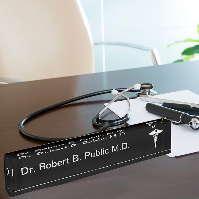 Monogram Doctor Desk Name Plate Namensplakette (Von Creator hochgeladen)