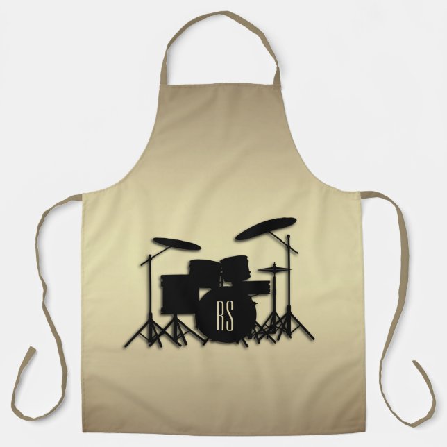 Monogram Drum Set Antiquitäten Gold Schürze (Vorderseite)