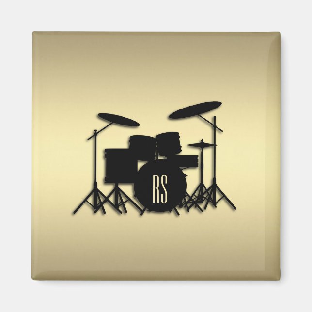 Monogram Drum Set Gold Magnet (Vorne)