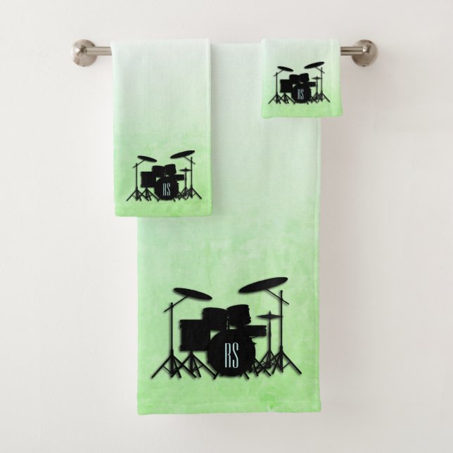 Monogram Drum Set Green (Insitu)