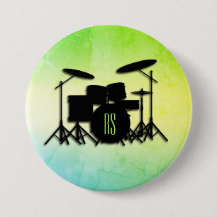 Monogram Drum Set Green Button