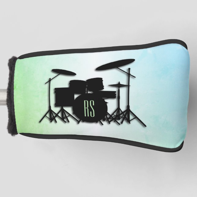Monogram Drum Set Green Golf Headcover (Vorderseite)