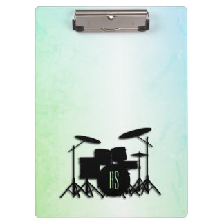 Monogram Drum Set Green Klemmbrett