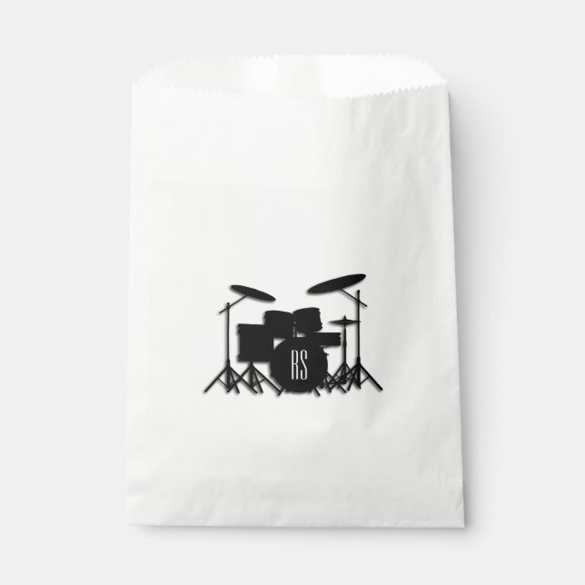 Monogram Drum Set Silver Geschenktütchen (Vorderseite)
