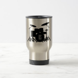 Monogram Drum Set Silver Reisebecher
