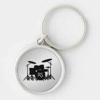 Monogram Drum Set Silver Schlüsselanhänger