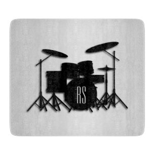 Monogram Drum Set Silver Schneidebrett