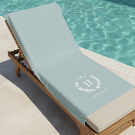 Monogram Duck Egg Green Stylish Modern Minimalist Strandtuch