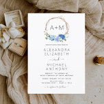 Monogram Dusty Blue Floral Wreath Wedding Invitati Einladung<br><div class="desc">Chic und Modern Monogram Dusty Blue Boho Floral Blume Kranz mit Watercolor Wedding Herbst,  Winter,  Frühling oder Sommer Wedding Einladungen - beinhaltet schöne und elegante Schrift Typografie für die besondere Hochzeitsfeier.</div>