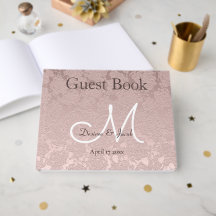 Monogram Dusty Rose Dusty Pink White Brown Wedding