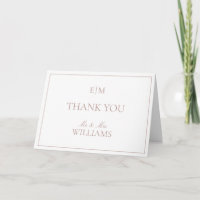Monogram Dusty Rose Script Wedding Foto Vielen Dan