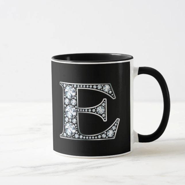Monogram E Imitate Diamond Tasse (Rechts)