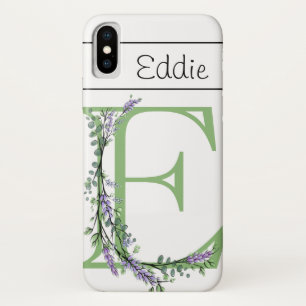 Monogram E Lavendel Eucalyptus Case-Mate iPhone Hülle